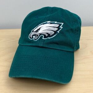 47 Brand Philadelphia Eagles NFL Strapback Hat Clean Up Cap Green Embroidered